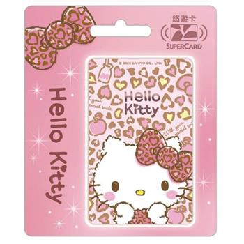 Hello Kitty愛心豹紋Supercard悠遊卡-萌萌噠【受託代銷】