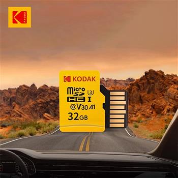柯達KODAK MicroSD 32GB (UHS-I U3/V30/A1)高速記憶卡-黃色