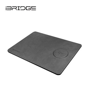 iBRIDGE 急速Qi2無線皮革鼠墊充電器