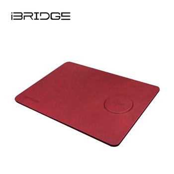 iBRIDGE 急速Qi2無線皮革鼠墊充電器