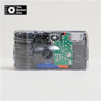 【The Boston Film 波士頓相機】Fun Camera 輕拍潮影 一次性帶閃光底片相機即可拍 - 透明
