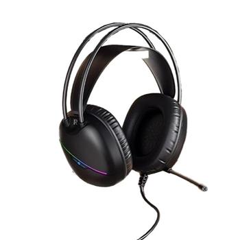 【HP 惠普】DHE-8007U 有線USB 頭戴式 RGB 電競耳機 黑