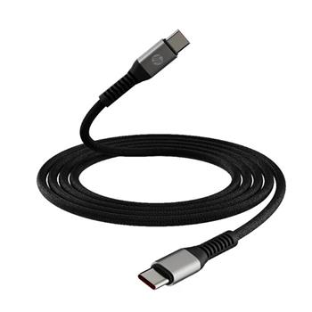 【HP 惠普】HP DHC-TC112G Type-C充電線 防斷編織快充線-灰黑色(2M)