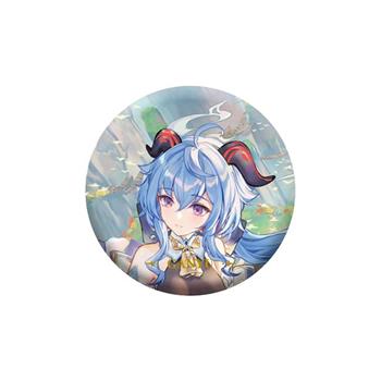 原神 主題系列 燙金金屬徽章 圓形徽章 別針 胸章 馬口鐵徽章 甘雨 鍾離 楓原萬葉 米哈遊