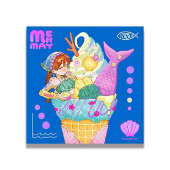 人魚原創正方形明信片