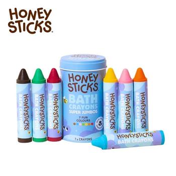 【壽滿趣-Honey Sticks】純天然蜂蠟無毒浴室可水洗蠟筆(7色)
