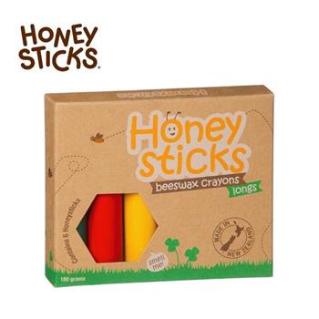 【壽滿趣-Honey Sticks】純天然蜂蠟無毒蠟筆-3歲以上幼童適用(6色高胖型)