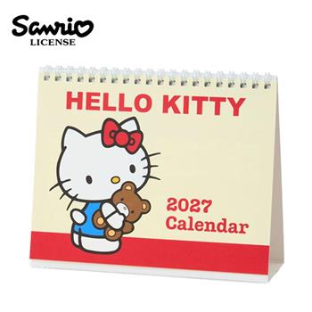 凱蒂貓 2027桌曆 日本製 雙面桌曆 桌上型月曆 三角桌曆 行事曆 月曆 Hello Kitty 三麗鷗 Sanrio