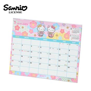 凱蒂貓 2027桌曆 日本製 立式桌曆 透明支架桌曆 行事曆 月曆 Hello Kitty 三麗鷗 Sanrio