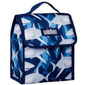 美國 Wildkin 55700 鯊魚家族  直立式午餐袋/便當袋/保溫袋(3歲以上)