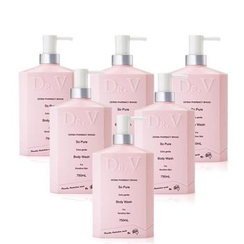 【澳洲Dr. V】專業級配方-純淨溫和沐浴乳(6入組 750ml/瓶)