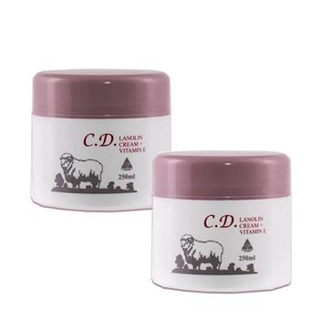 【澳洲Natures Care】C.D. 綿羊霜含維他命E(2入組 250g/罐) 即期品-2026年10月到期