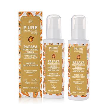 【澳洲 Pure Papayacare】木瓜嬰兒滋潤乳液含金盞花(2入組 150ml/瓶) 即期品-2026年11月到期
