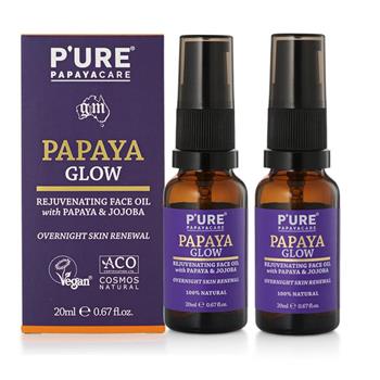 【澳洲 Pure Papayacare】木瓜亮澤滋養精華油(2入組 20ml/瓶)