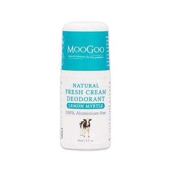 澳洲MooGoo慕爾果-爽身淨味滾珠式草本體香劑60g/罐-檸檬香桃(綠標)(無鋁除臭劑/身體清新香露/腋下消臭石/掩飾酸體臭味/適用全膚質)