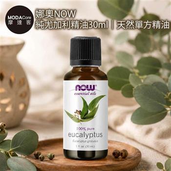 摩達客 美國進口NOW娜奧 純尤加利精油30ml｜天然單方精油 擴香石適用 身心靈芳香療癒 香氛舒緩放鬆