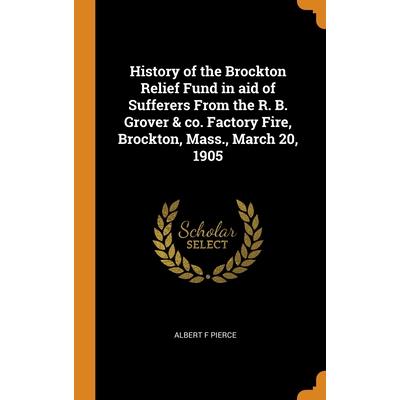 History of the Brockton Relief Fund in aid of Sufferers From the R. B. Grover & co. Factory Fire, Brockton, Mass., March 20, 1905