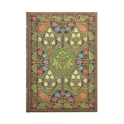 Paperblanks 2024 Poetry in Bloom 12-Month MIDI Horizontal Elastic Band Closure 160 Pg 100 GSM
