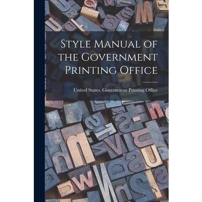 Style Manual of the Government Printing Office