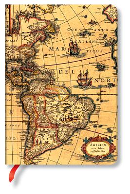 Western Hemisphere Hardcover Journals MIDI 176 Pg Lined Early Cartography