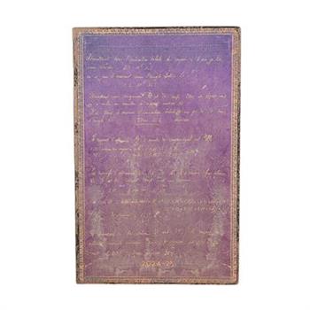 Paperblanks 2024-2025 Weekly Planner Marie Curie, Science of Radioactivity Embellished Manuscripts Collection 18-Month Flexis Maxi Vertical Elastic Band 224 Pg 80 GSM