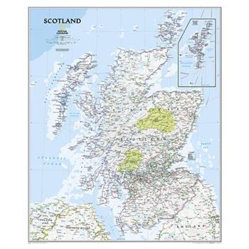 National Geographic: Scotland Classic Wall Map - Laminated (30 X 36 Inches)