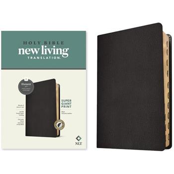 NLT Super Giant Print Bible, Filament-Enabled Edition (Genuine Leather, Black, Indexed, Red Letter)