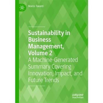 Sustainability in Business Management, Volume 2