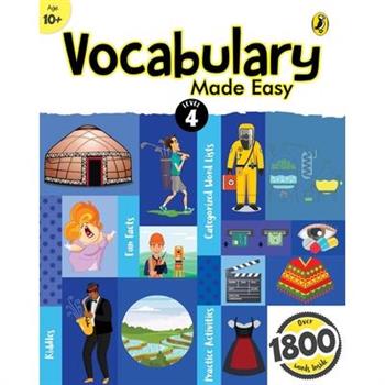 Vocabulary Made Easy Level 4: Fun, Interactive English Vocab Builder, Activity & Practice Book with Pictures for Kids 10+, Collection of 1800+ Everyday Words Fun Facts, Riddles for Children, Grade 4