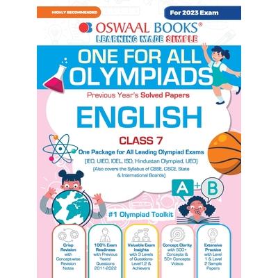 Oswaal One For All Olympiad Previous Years' Solved Papers, Class-7 English Book (For 2023 Exam)