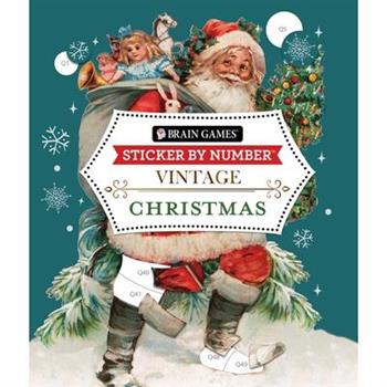 Brain Games - Sticker by Number - Vintage: Christmas