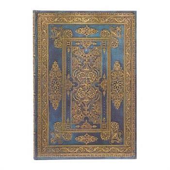 Paperblanks Blue Luxe Luxe Design Hardcover Journal MIDI Lined Elastic Band Closure 144 Pg 120 GSM