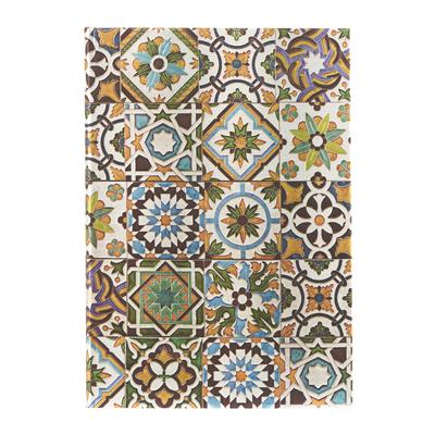 Paperblanks Porto Portuguese Tiles Hardcover Journal MIDI Unlined Elastic Band Closure 144 Pg 120 GSM