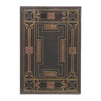 Paperblanks Onyx Asterales Hardcover Journal MIDI Lined Elastic Band Closure 144 Pg 120 GSM