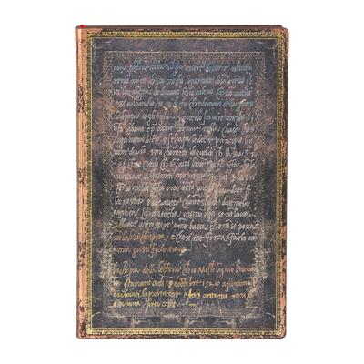 Paperblanks Michelangelo, Handwriting Embellished Manuscripts Collection Softcover Flexi Mini Lined Elastic Band Closure 208 Pg 80 GSM