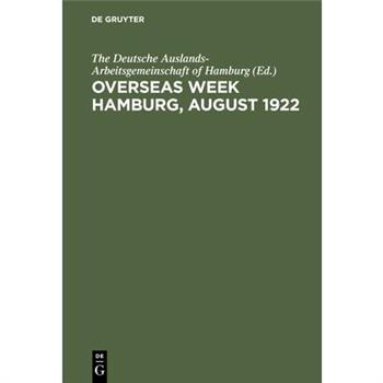 Overseas Week Hamburg, August 1922