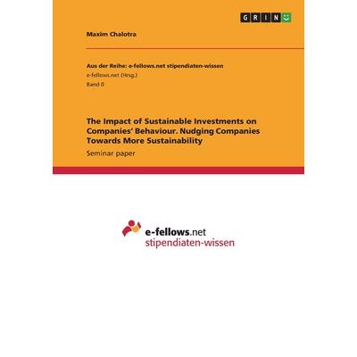 The Impact of Sustainable Investments on Companies' Behaviour. Nudging Companies Towards More Sustainability
