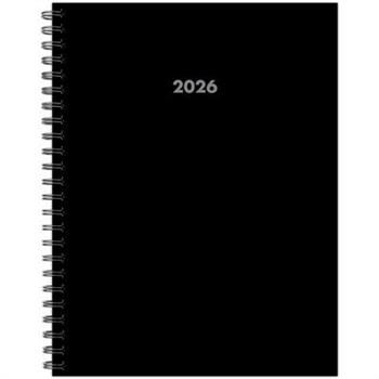 Basic Black 2026 6.5 X 8.5 Weekly Monthly Softcover Planner
