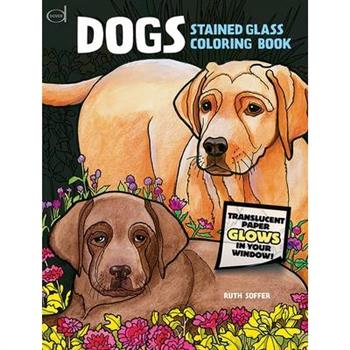 Dogs Stained Glass Coloring Book
