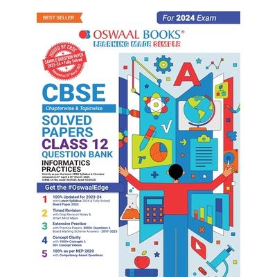 Oswaal CBSE Class 12 Informatics Practices Question Bank 2023-24 Book