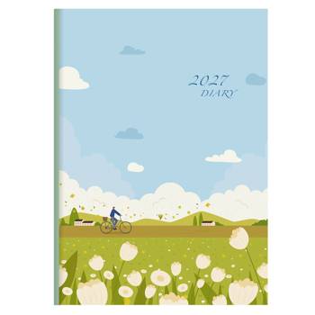 2027校園週曆 經典版 25K橫式週誌卡紙精裝-春日漫行