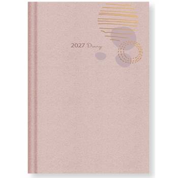 2027校園週曆 經典版 25K橫式週誌硬皮精裝-日系甜豆沙