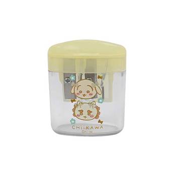 吉伊卡哇 橢圓雙孔削筆器-黃