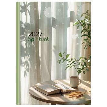 2027校園週曆 心靈日誌 25K橫式每日誌卡紙精裝-晨光日讀