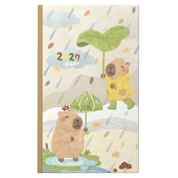 2027校園週曆 經典版 42K橫式週誌卡紙精裝-下雨巴拉